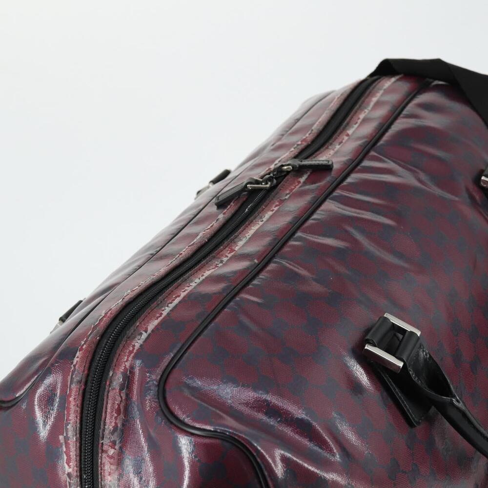 GUCCI GG Crystal Boston Bag Coated Canvas 2way Red Silver 203696 Auth 151447 - Picture 6 of 16
